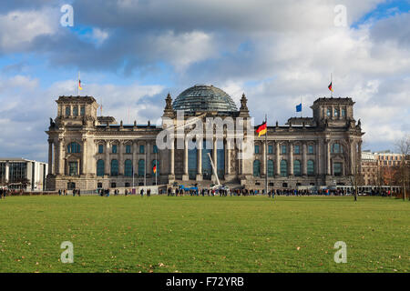 The Reichstag, home of the Bundestag, the German parliament, Berlin Stock Photo