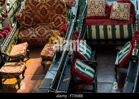 Detail of Gondola, Venice, Italy. Stock Photo