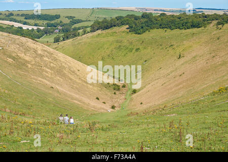 The Devils Dyke valley, the South Downs Way, the South Downs National Park East Sussex England United Kingdom UK Stock Photo