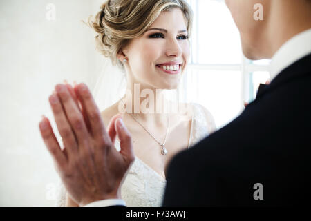 couple on white background Stock Photo