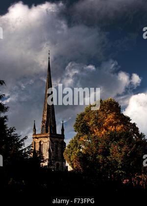 St. Peter's is the older of the two remaining medieval parish churches in the City of Hereford, England Stock Photo