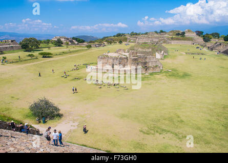 The ruins of the Zapotec city of Monte Alban in Oaxaca, Mexico Stock Photo