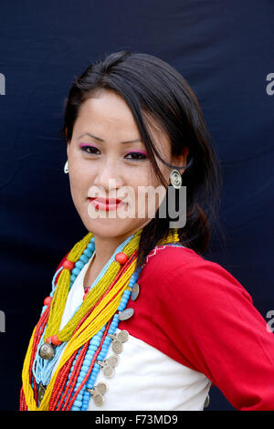 Nyishi tribe woman, arunachal pradesh, india, asia, mr#786 Stock Photo