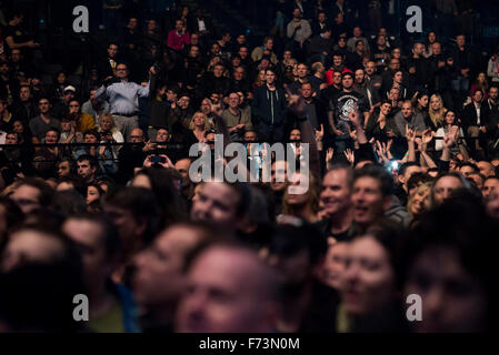 Paris, France. 24th Nov, 2015. Peopke attend the concert from German rock band 'Scorpions' in the sold-out Bercy hall in Paris, France, 24 November 2015. Photo: Nicolas Carvalho Ochoa/dpa/Alamy Live News Stock Photo
