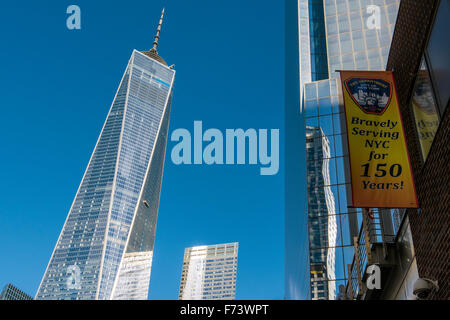 One World Trade Center or Freedom Tower, Lower Manhattan, New York, USA Stock Photo