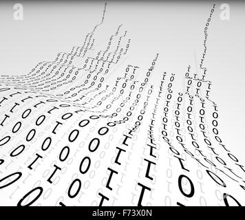 Binary code isolated over white background Stock Photo