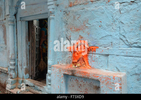 Idol of lord hanuman, varanasi, uttar pradesh, india, asia Stock Photo