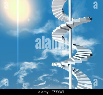 3d image of stairway to heaven Stock Photo