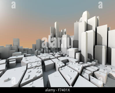 3D image of cityscape and skyscraper Stock Photo