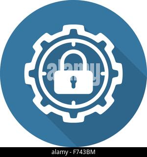 Protection Target Icon. Flat Design. Stock Vector