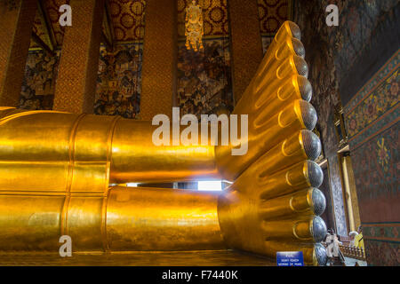 Big lying buddha at Wat Pho Stock Photo