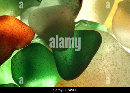 beach sea glass Stock Photo