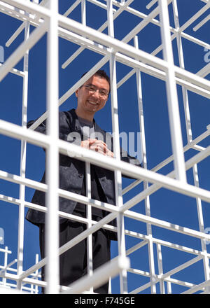 Serpentine Pavillion with Sou Fujimoto, 2013, Kensington Gardens London, UK Stock Photo