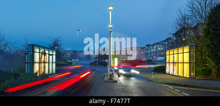 Advertising at entrance to Microsoft Campus, Thames Valley Park, Reading, England, UK Stock Photo