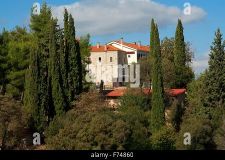 Church of Agia Lavra at Kalavryta village in Greece Stock Photo