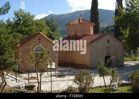 Church of Agia Lavra at Kalavryta village in Greece Stock Photo