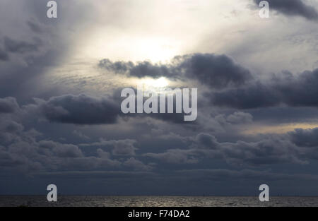 Stormy Clouds over the Indian Ocean off Australia during cyclone season Stock Photo
