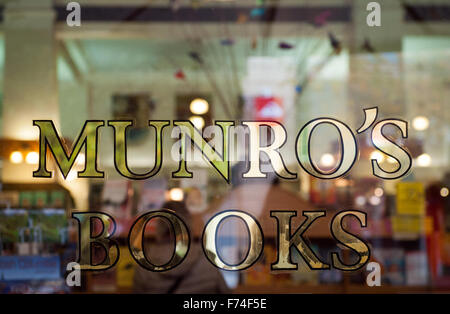 Munro's Books, a large independent bookstore located in the Old Town of Victoria, British Columbia, Canada. Stock Photo