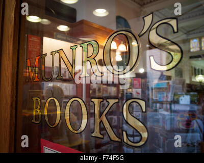 Munro's Books, a large independent bookstore located in the Old Town of Victoria, British Columbia, Canada. Stock Photo
