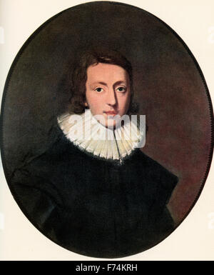 John Milton, 1608 – 1674.  English poet, polemicist, man of letters, and civil servant. Stock Photo