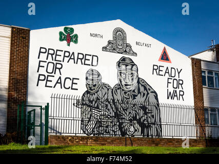 UVF mural in Mount Vernon, North Belfast. Stock Photo