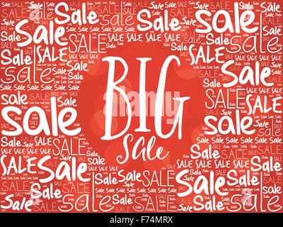 BIG SALE word cloud background, business concept Stock Vector