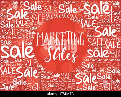 Marketing SALES word cloud background, business concept Stock Vector