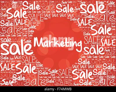 MARKETING word cloud background, business concept Stock Vector