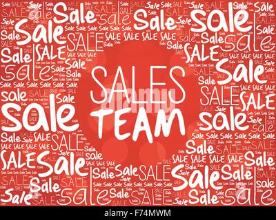 Sales Team word cloud background, business concept Stock Vector
