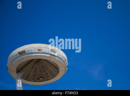 fake flying saucer scenic tourist amusement park Stock Photo