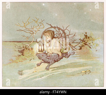 'They have planted thorn-trees, For pleasure, here and there' from 'The Fairies – A Child’s Song' by William Allingham (1824-1889), illustration by Emily Gertrude Thomson (1850–1929). See description for more information. Stock Photo
