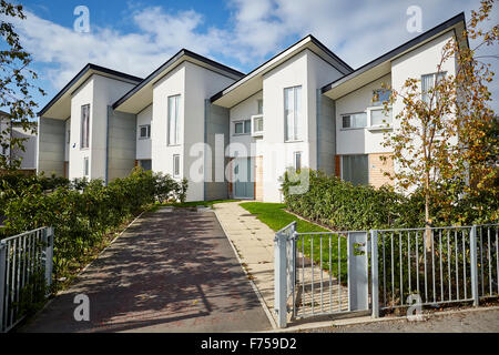 Modern houses in Manchester Uk development House home place living environment building street Suburban suburbia  suburbs town v Stock Photo