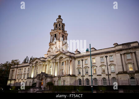 Stockport Town Hall designed by architect Sir Alfred Brumwell Thomas designated a Grade II listed building in 1975  Stone buildi