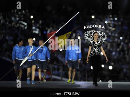 Andora (AND) in the athletes parade. Opening Ceremony. Olympic Stadium. Baku. Azerbaijan. Baku2015. 1st European Games. 12/06/2015. Stock Photo