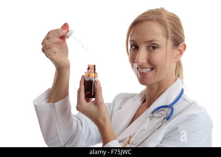 Doctor or naturapath Stock Photo