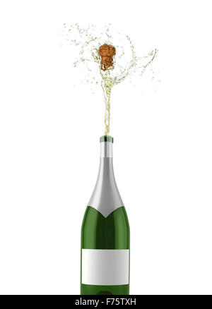 A Champagne bottle popping Stock Photo