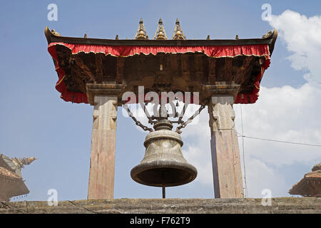 Krishna temple bell, patan, durbar square, kathmandu, nepal, asia Stock Photo