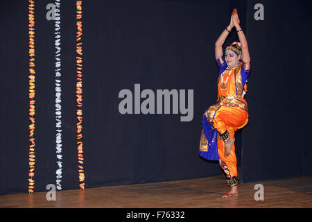 Woman performing bharatanatyam dancer, india, asia, mr#791b Stock Photo