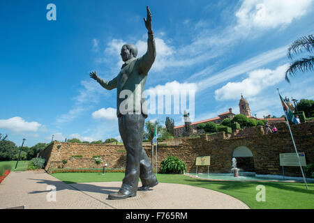 PRETORIA, SOUTH AFRICA- Mandela Sculpture at Union Hall (capitol). Stock Photo