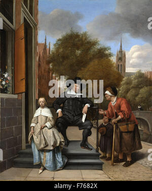 Jan Steen - Adolf and Catharina Croeser, Known as ‘The Burgomaster of Delft and his Daughter’ Stock Photo