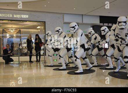 Nov. 26, 2015 - Shanghai, People's Republic of China - Imperial Stormtroopers arrive in Shanghai at IAPM Shopping Mall. Credit:  Marcio Machado/ZUMA Wire/Alamy Live News Stock Photo
