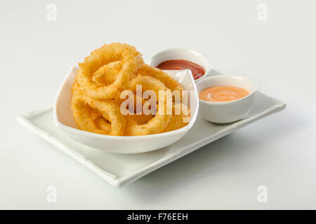 Deep Fried Calamari Rings Stock Photo