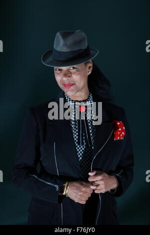 A portrait of Pauline Black in Charlotte Square Gardens during The Edinburgh Book Festival. This photo has been taken on 22/8/20 Stock Photo