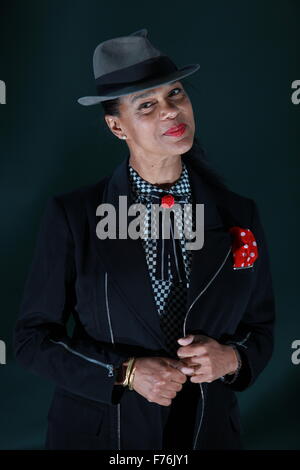 A portrait of Pauline Black in Charlotte Square Gardens during The Edinburgh Book Festival. This photo has been taken on 22/8/20 Stock Photo