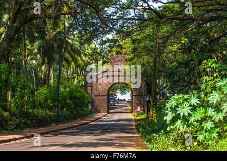 Arch of viceroys in memory of disembarkation Vasco de Gama Stock Photo