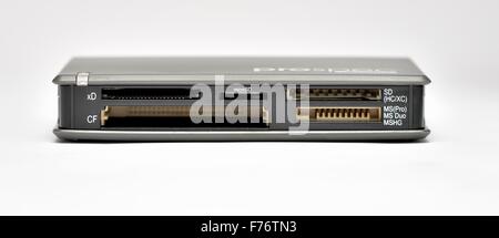 A usb memory card reader Stock Photo