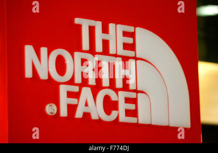 Markennamen: 'The North Face', Chamonix, Frankrfeich. Stock Photo