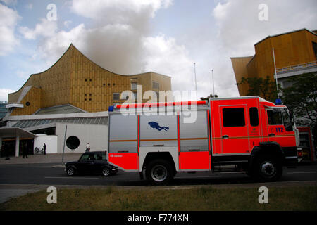 20.5.08: Grossbrand in der Berliner Philharmonie, Berlin-Tiergarten. Stock Photo