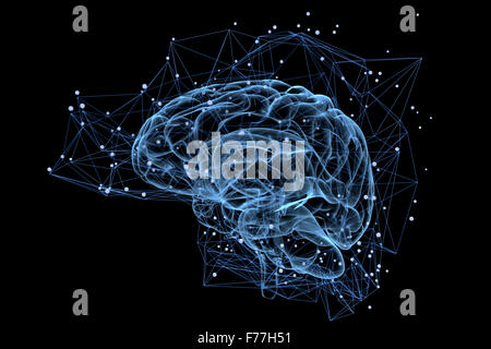 Illustration of the thought processes in the brain Stock Photo