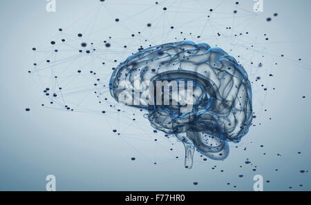 Illustration of the thought processes in the brain Stock Photo